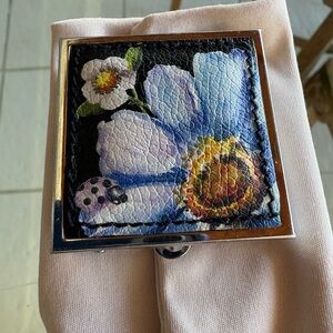 Brighton Floral Key Holder with Blue and Black